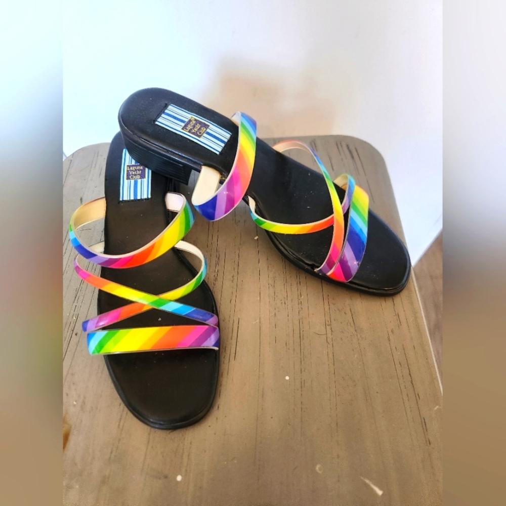 Laguna Yacht Club Rainbow Strappy Sandals